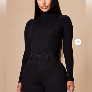 Fashion Nova black Tara turtleneck sweater